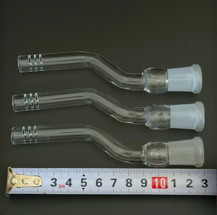 5PCS Glass Downstem Diffuser 90 degree bending 14mm female Glass Down Stem For Glass Beaker Bongs Water Pipes