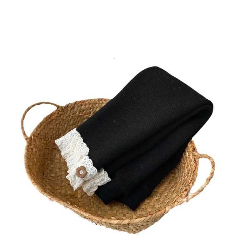 2025 Winter Pit Stripe Fleece Padded Toddler Girls Leggings Warm Lace Flower Fitted Girls Pants Girls LeggingsT251024