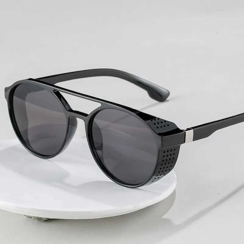 2022 Classic Gothic Steampunk Style Sunglasses Men Women Brand Designer Retro Round Colorful Lens Vintage Sun Glasses UV400T251024