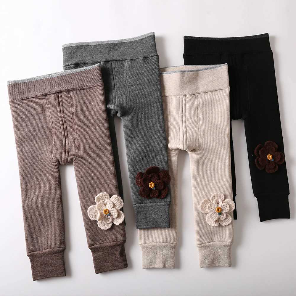 Children Girl Winter Thermal Tight Pants Kid Toddler Warm Fleece Lined Leggings Clothes Collant Infant Baby Trousers PantyhoseT251024