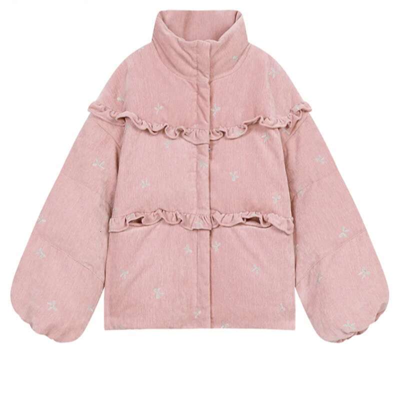 2025 Winter New Arrivals Bow Embroidery Down Jacket For Women, Sweet And Cute Veet Cloth Thick Warm Coats Designer Women