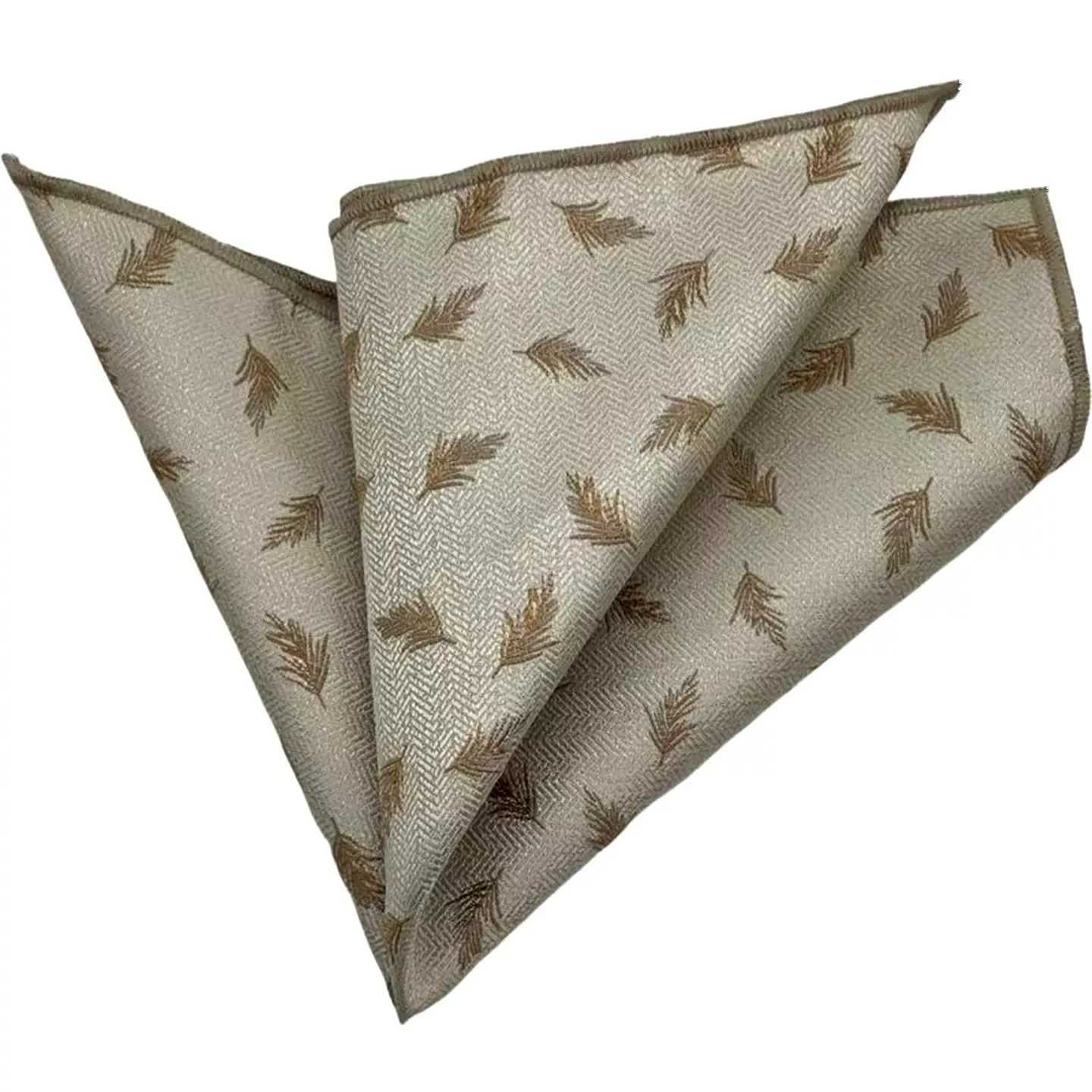 2025 New ral Printed Pocket Square For Men Formal Silky Soft Handkerchief Wedding Suit Accories Fashion Brown w Hanky Y251024