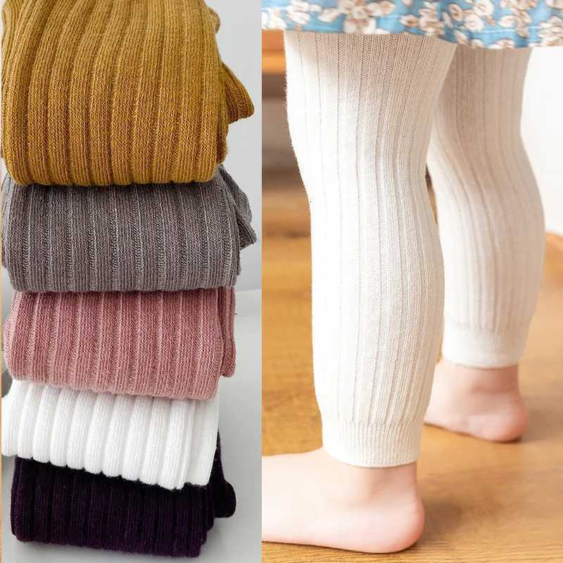 1pcs Spring Autumn Baby Leggings Girls Solid Color Elasticity Leggings Knitwear Girls Leggings Leisure Ribbed LeggingT251024