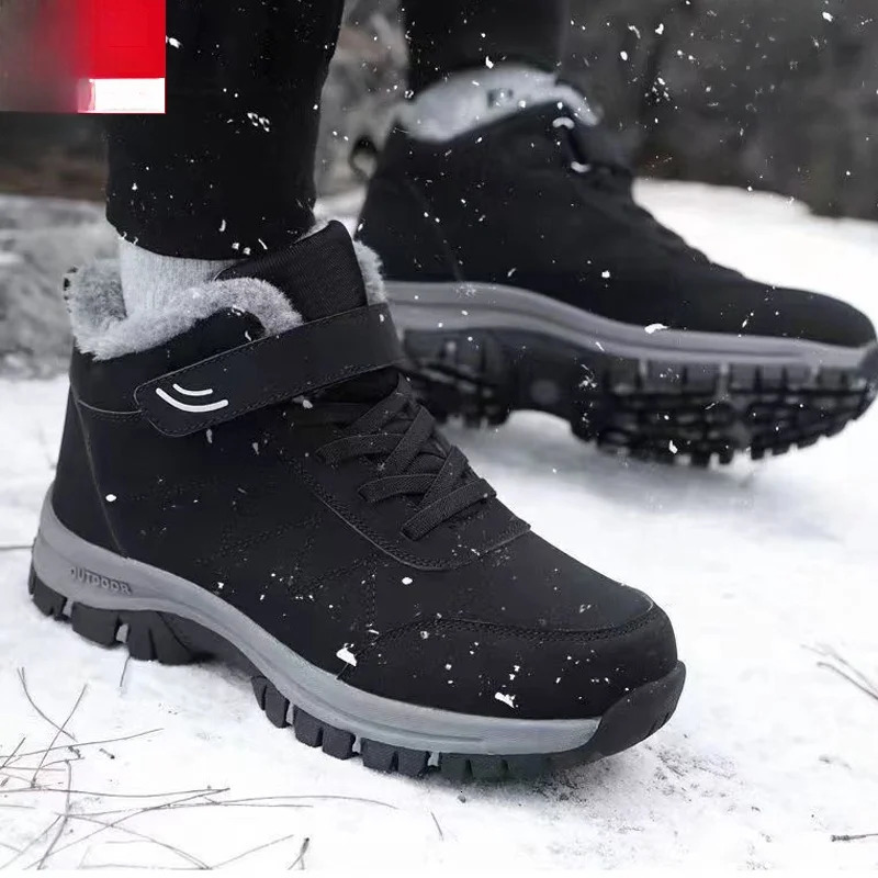 Mens Outdoor Sports Cotton oes Winter Fce Lined High Top Thi Bot Climbing Casual Warm Boots JIFANPAUL251020