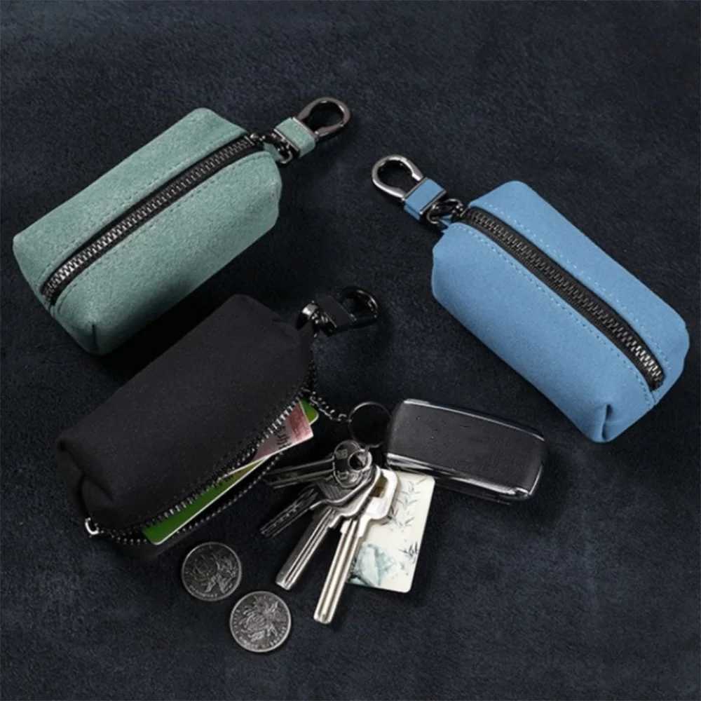 ISKYBOB Men Women Key Bag Zipper Car Keys Storage Holder High Quality Large Capacity Coin Purses Small Wallet With Keychains Z251023