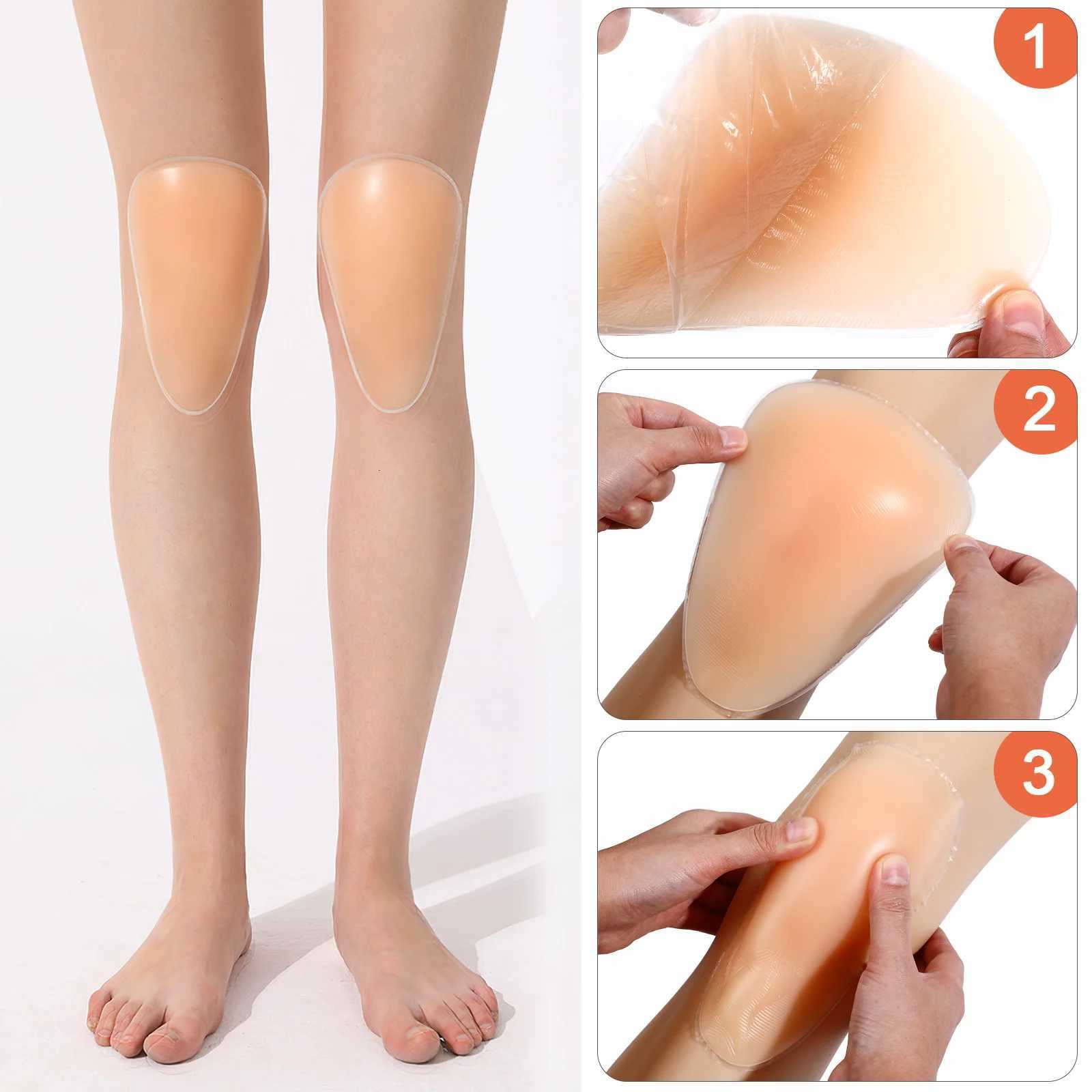 Thickened Silicone Knee Pads For Snowboard Ice Skating Figures Skating Adhesive Breathable Elbow Knee Pads With Air HolesW251024