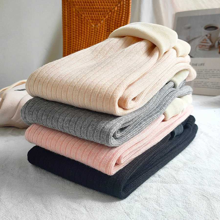 Kids Clothing Thicken Warm Cashmere Pants For Girls Autumn Winter Korean Childrens Plus Velvet Trousers Girls LeggingT251024