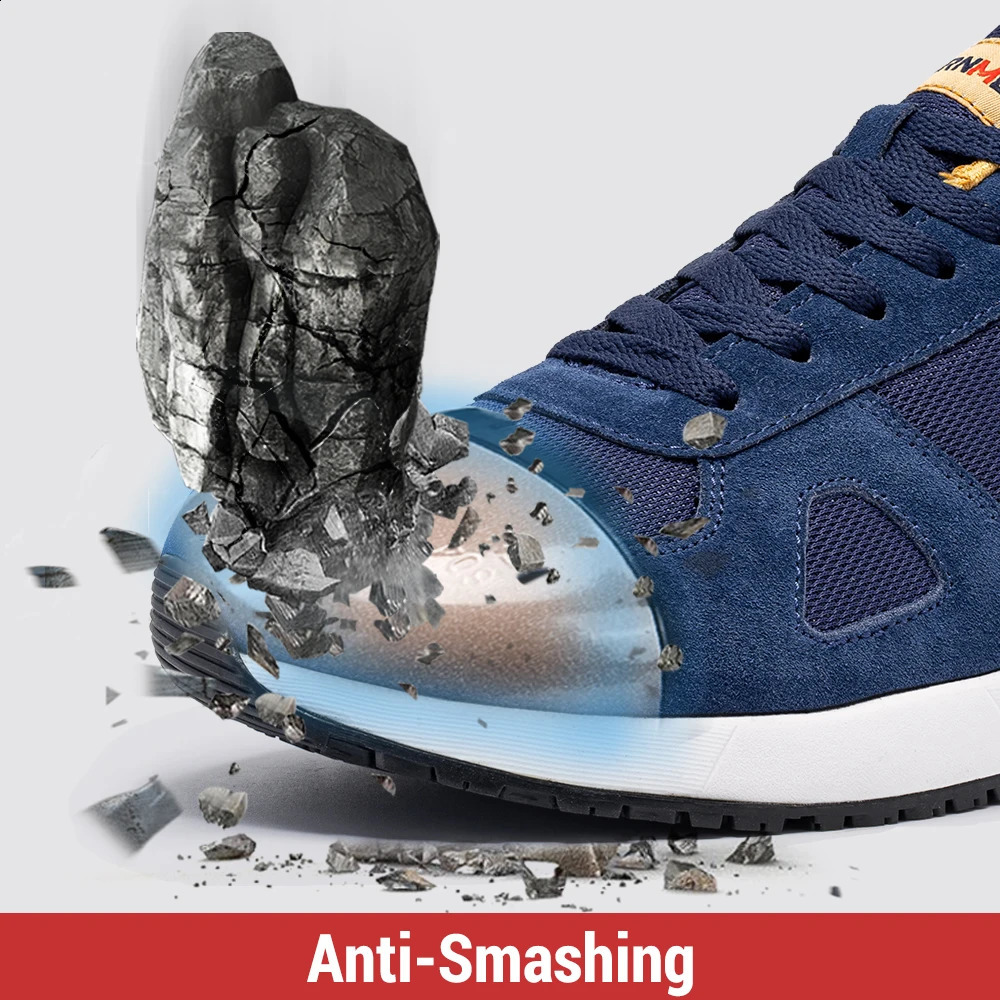 LARNMERN Men Steel Toe Shoes Antistatic Safety Shoes Women Composite Breathable Slip On Work Sneakers Industries Protection 251023