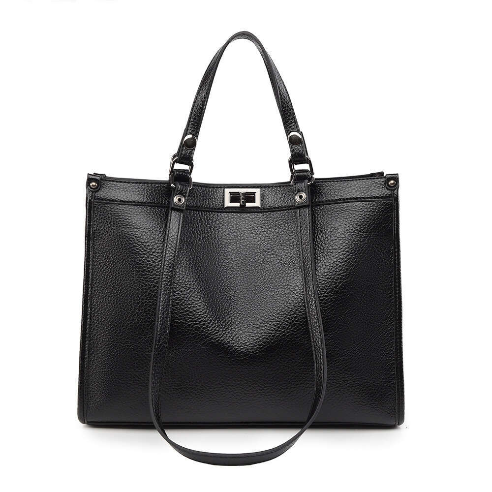 Fashion designer bag tote bag Lychee Pattern Large Capacity Women's New Texture Handbag Autumn And Winter Commuting Shoulder Bag