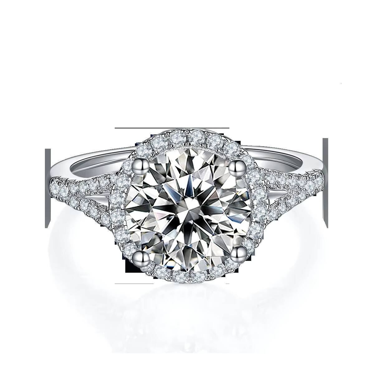 Jewelry Plated Ring for Women Wedding Bands Engagement Rings Gold Moissanite D VVS 925 Sterling Silver New Arrival 3 Ct 18K M16E