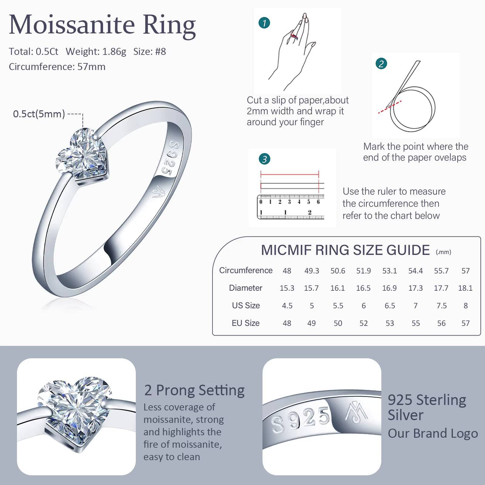 High Quality Moissanite Diamond Engagement Ring Wholesale Hot Selling Jewelry
