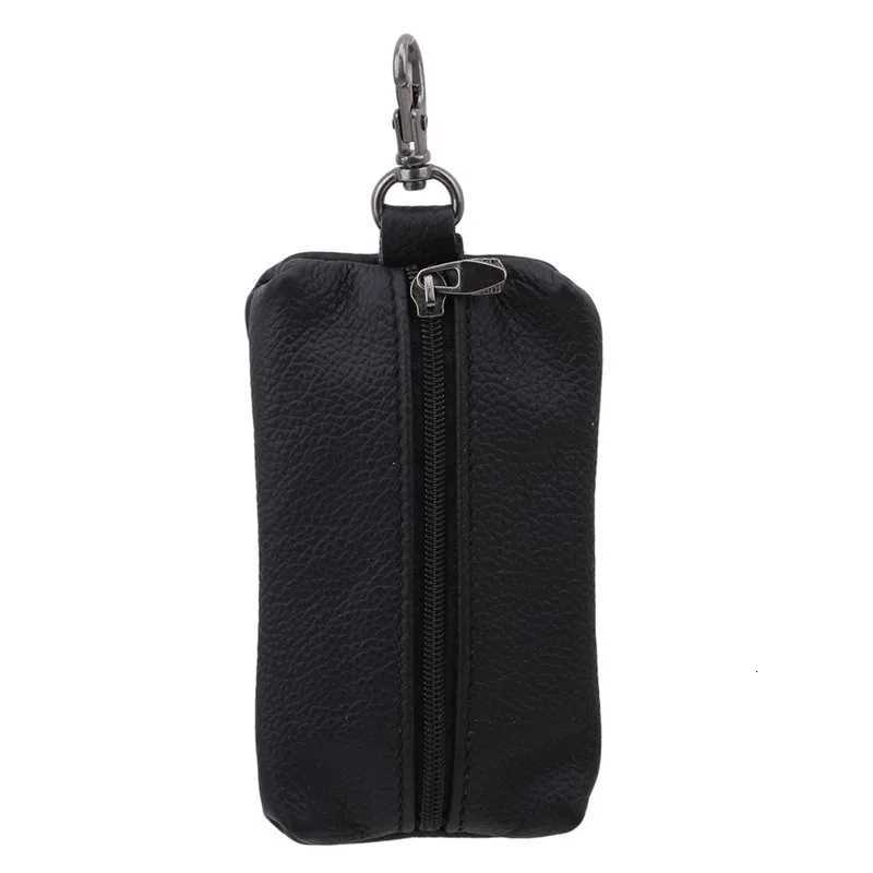 Genuine Leather Man Key Wallets Short Women Men Key Holders Keys Organizer Zipper Car Key Chain Wallet Keychain Housekeeper Z251023