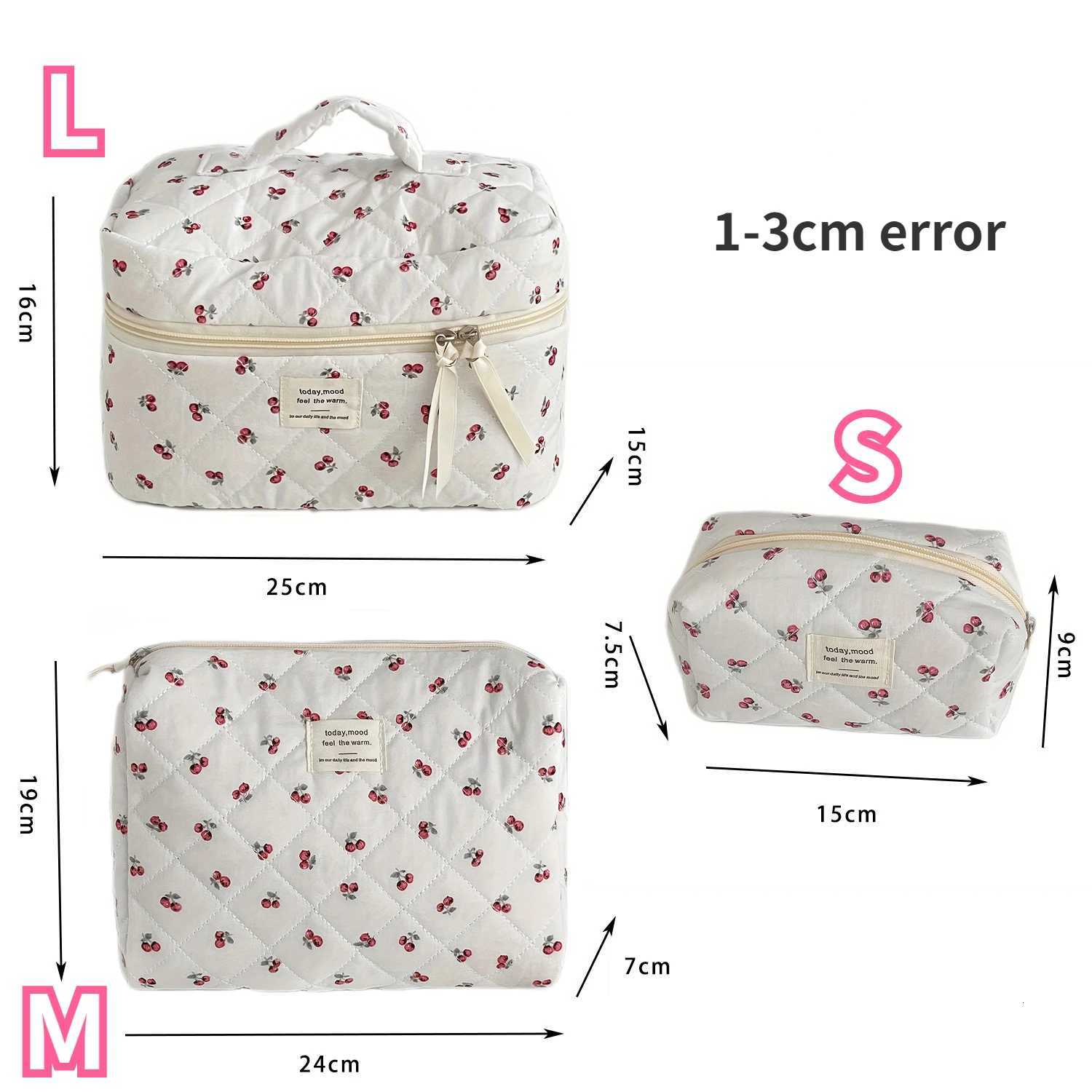 Casual Womens Cosmetic Bags Travel Portable Ladies Toiletry Storage Bag Large Capacity Sweet Female Pencil Case Clutch HandbagsT251024