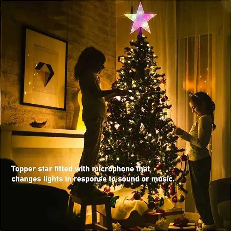 1522cm Christmas Tree Decoration Stars Warm White Lights Home Room Decor LED Shining Lamp Xmas Festival TopStar Navidad 107in C251024