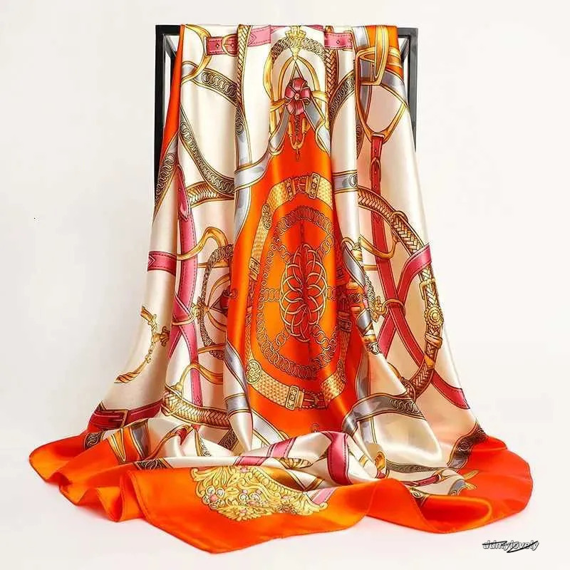 Large Silk Square Women, Elegant Satin Head Scarf For Hair, Neck, Or Handbag Decoration Ddmylovely