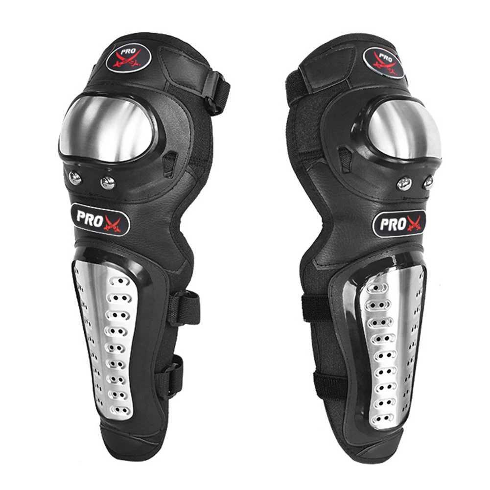 4PCSSet Motorcycle Riding Knee Pads Stainless Motorcycle Racer Knee Elbow Protector Set Motocross Protector Pad Guards Knee PadW251024