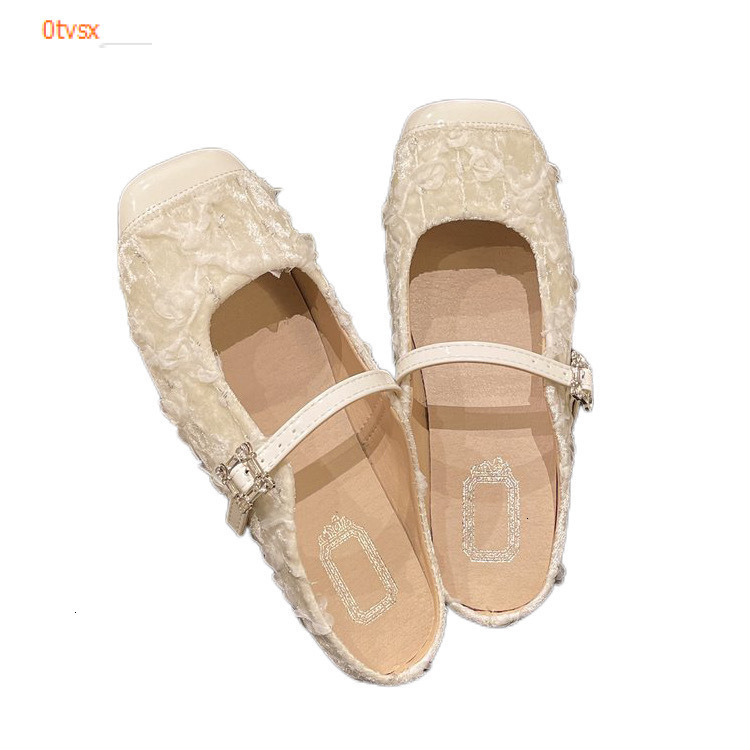 Fashion flat shoes for winter, new sequin fabric, elegant Chinese style, versatile luxury women's sandals, designer shoes