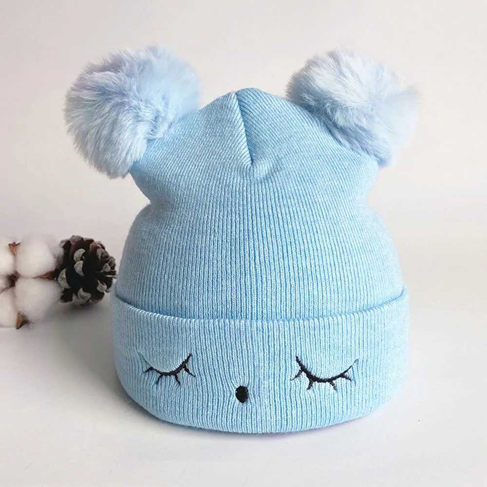 Childrens Cap Baby Hat Toddler Knitted Crochet Beanie Caps Boys Girls Cute Winter Warm Hats For Kids 03 YearsL251024