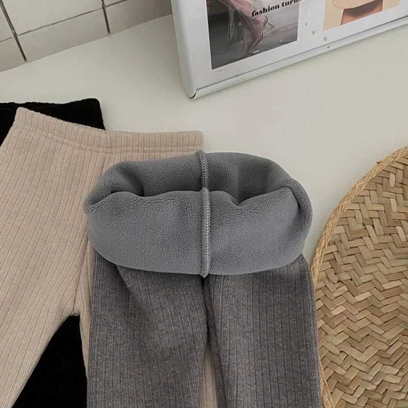2024 Autumn Winter Baby Girls Pant Baby Warm Leggings Childrens Velvet Pants Solid Trousers Kids Clothes Korean StyleT251024