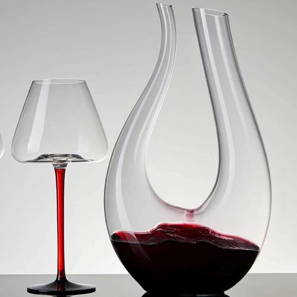 Wine DecanterRed Wine CarafeWine Aerator100 Hand Blown Lead Crystal Wine Decanters and CarafesWine Gift Y251024