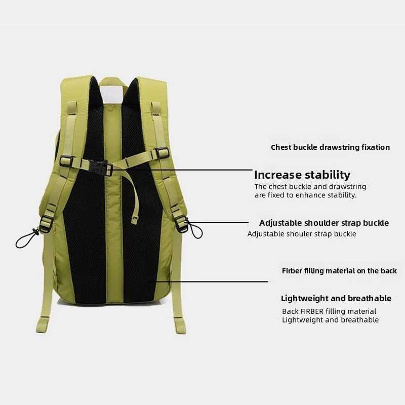 Durable travel backpack outdoor waterproof hiking bag breathable lightweight backpack for twoshoulder carrying J251024