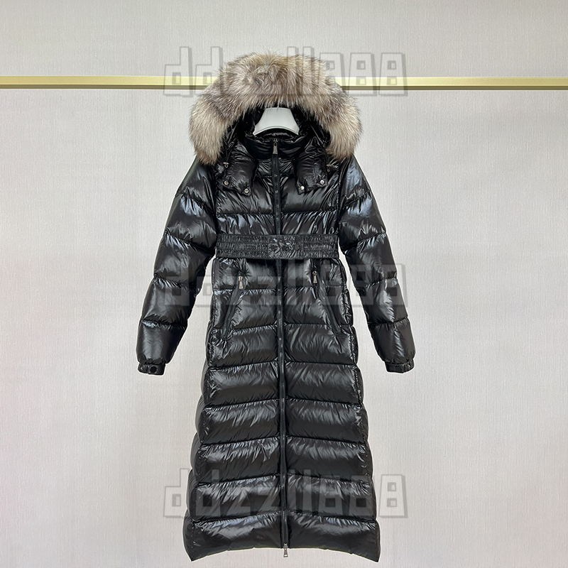 Premium Designer Women Down Jacket Natural Fur Collar Long Puffer Coat Waist Retraction Winter Jacket Female Jacket Womens Coat Multiple Styles