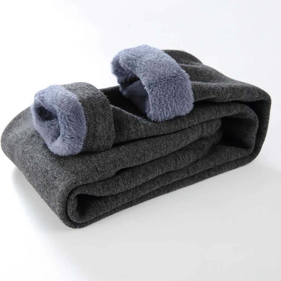 Girls FleeceLined Winter Thermal Pants Children Thickened Warm Soft Black White Gray Pink Outdoor Leggings for Kids ClothingT251024