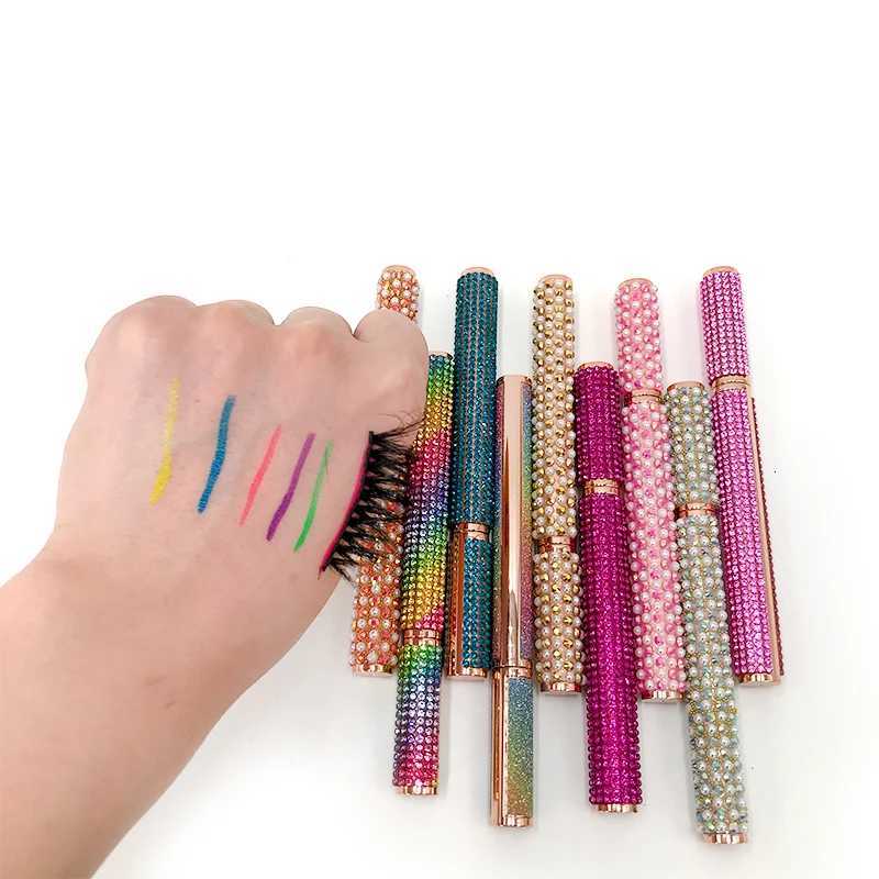 Purple Blue Pink Colorful Eyeliner Selfadhesive Waterproof Liquid Eyeliner Pen for Strip LashesL251024