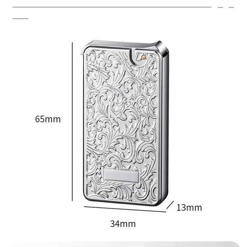 Metal Plating 3D Relief Inflatable Lighter One click Ejection Grinding Wheel Ignition Butane Gas Lighter Smoking Gifts For Men D251024