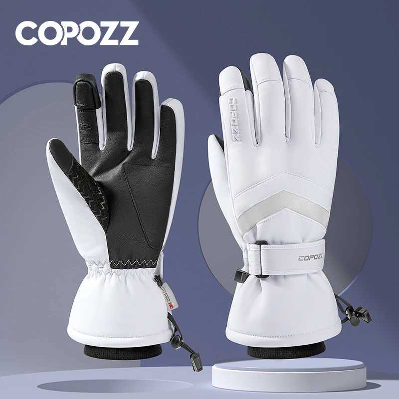 COPOZZ New Winter Men Women Ski Gloves Windproof Warm Waterproof TouchScreen Nonslip Snowboard Snowmobile Thicken Skiing Glove J251106