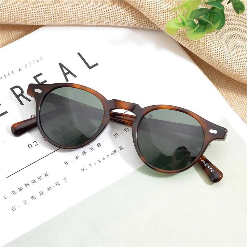 Gregory Peck Brand Designer Men Women Sunglasses Vintage Polarized Sunglasses OV5186 Retro Sun glasses oculos de sol OV 5186T251024