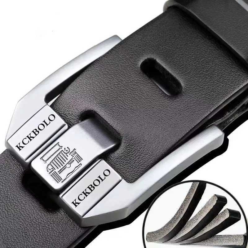 Fashionable High Quality Mens Belt Synthetic Leather Business Alloy Pin Buckle Belt Gentlemen Premium Quality Belt for Men W251024