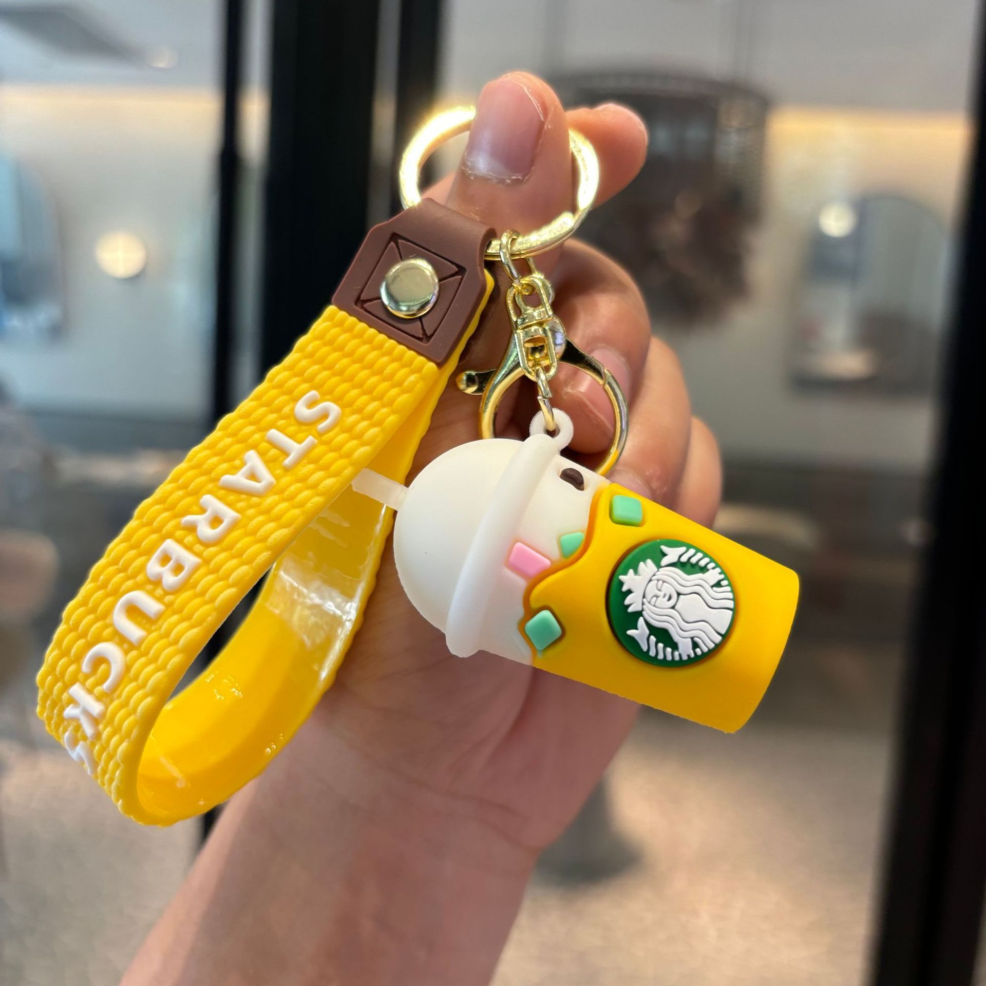 Starbucks Keychain Charm - PVC Doll Pendant, Claw Machine Alliance Small Gift, Key Ring Wholesale