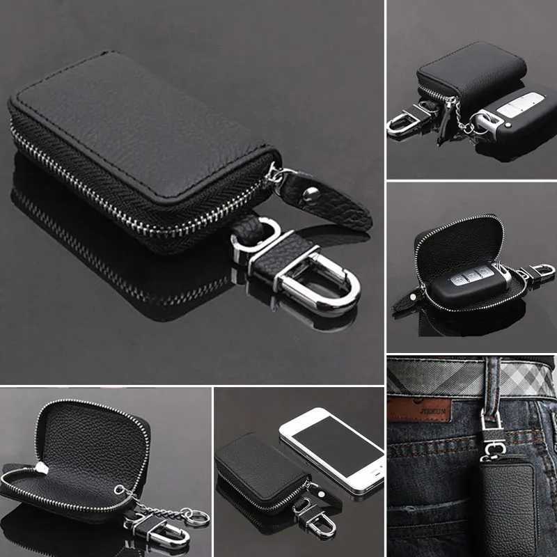 PU Leather Car Key Wallets Men Key Holder Housekeeper Keys Organizer Women Keychain Covers Zipper Key Case Bag Pouch Purse Z251023