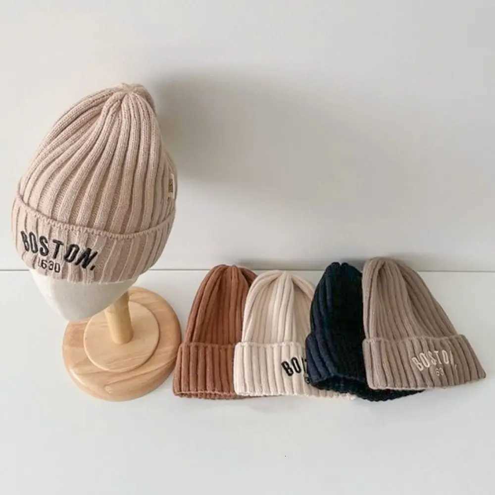 Winter Wool Baby Warm Ear Protection Hat Kids Earmuffs Cap Cartoon Toddler Woolen Knitted Hats 15 Years Children BeaniesL251024
