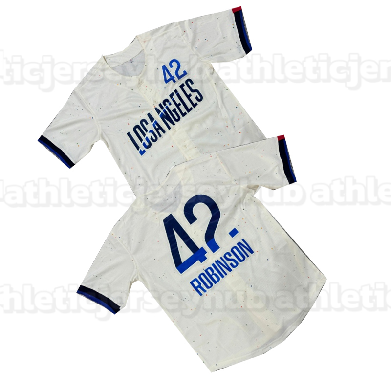 In Stock 17 Ohtani 42 Robinson 50 Betts Baseball Jersey Men's Retro Classic Sportswear Stitched Letter Number Design