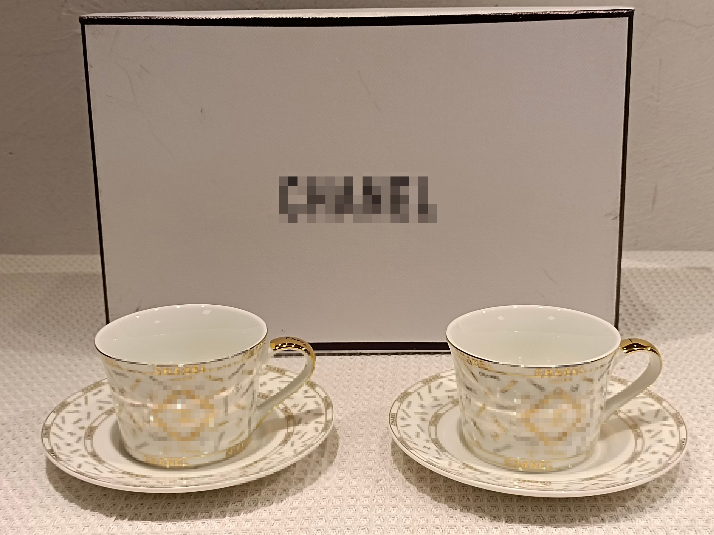 Premium Ceramic Double Coffee Cups & Saucer Set, Chic Modern Design for Coffee Lovers, Perfect for Home, Office, or Elegant Gifting