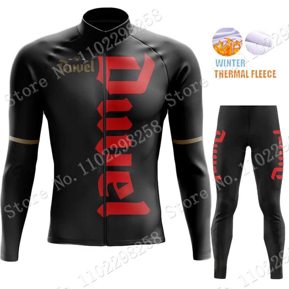 Winter 2023 Duvel Cycling Jersey Set Mens Beer Drink Belgium Cycling Clothing Long Sleeve MTB Bike Road Pants Bib MaillotT251024