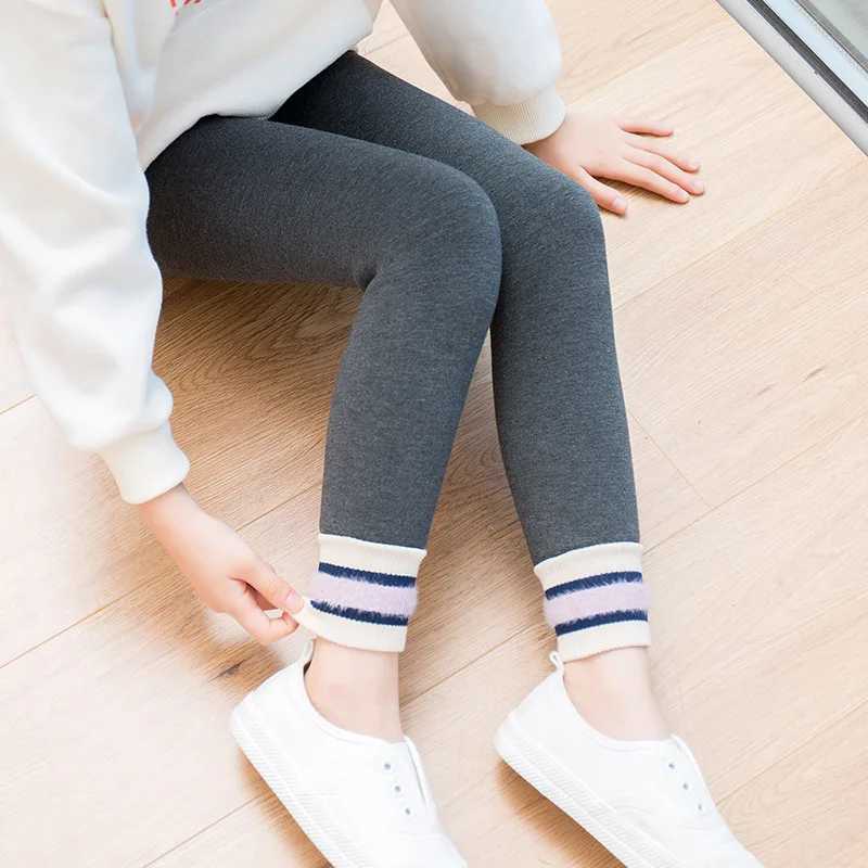 Children Leggings Winter 2023 Pants for Kids Plus Velvet Girls Trousers Skinny Leggins for Baby Teenager Bottom ClothingT251024