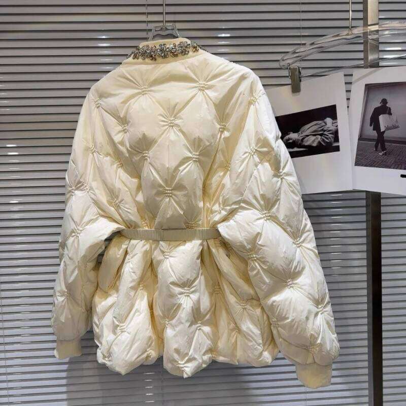 Autumn Winter Cotton Jacket Women 2025 New Fashion Loose Casual Cotton-Padded Coat Waistband Pure Colour Outerwear Female