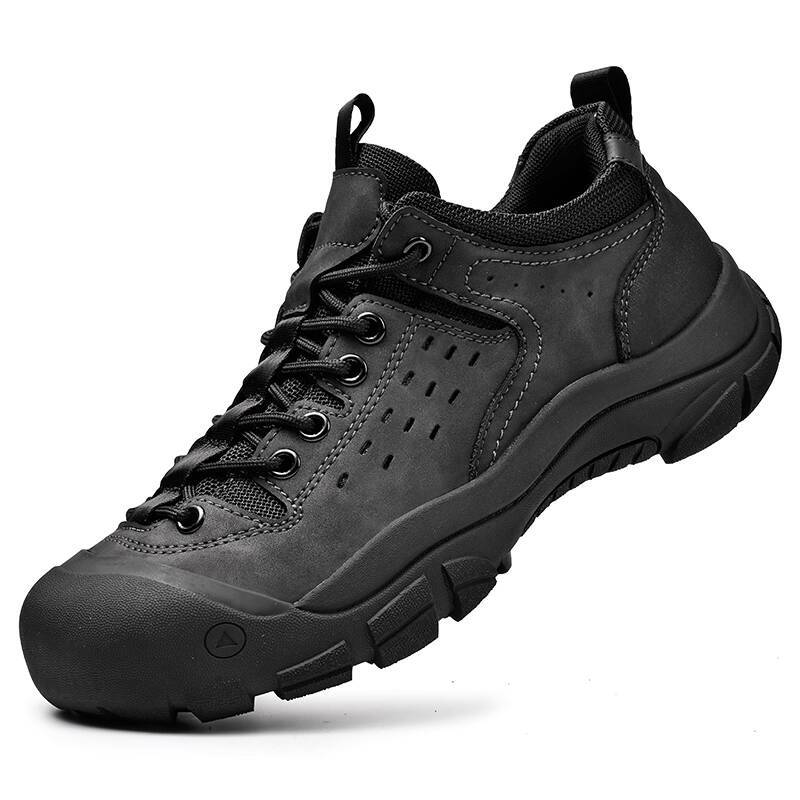 Paul Camel Men's Shoes Genuine Leather Outdoor Hiking Footwear Non-Slip Thick-Soled Shoes for Sports Casual Use & Trail Climbing Trekking