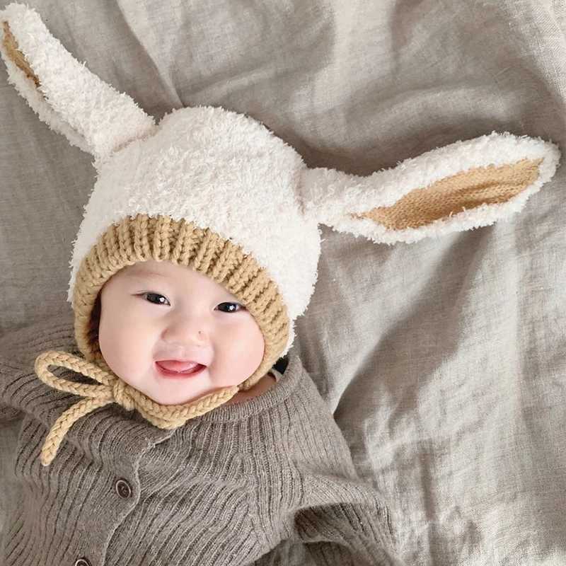 Winter Plush Baby Bunny Hat Thick Warm Infant Ear Protection Cap Headgear Cute Rabbit Kids Beanie 636Month Boy Girl Kids BonnetL251024