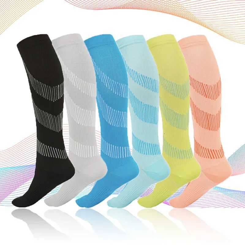 YS041 Compression Socks 2030mmhg High Stockings Men Sports Socks For Marathon Cycling Football Varicose Veins Pregnancy Nursing Y251024