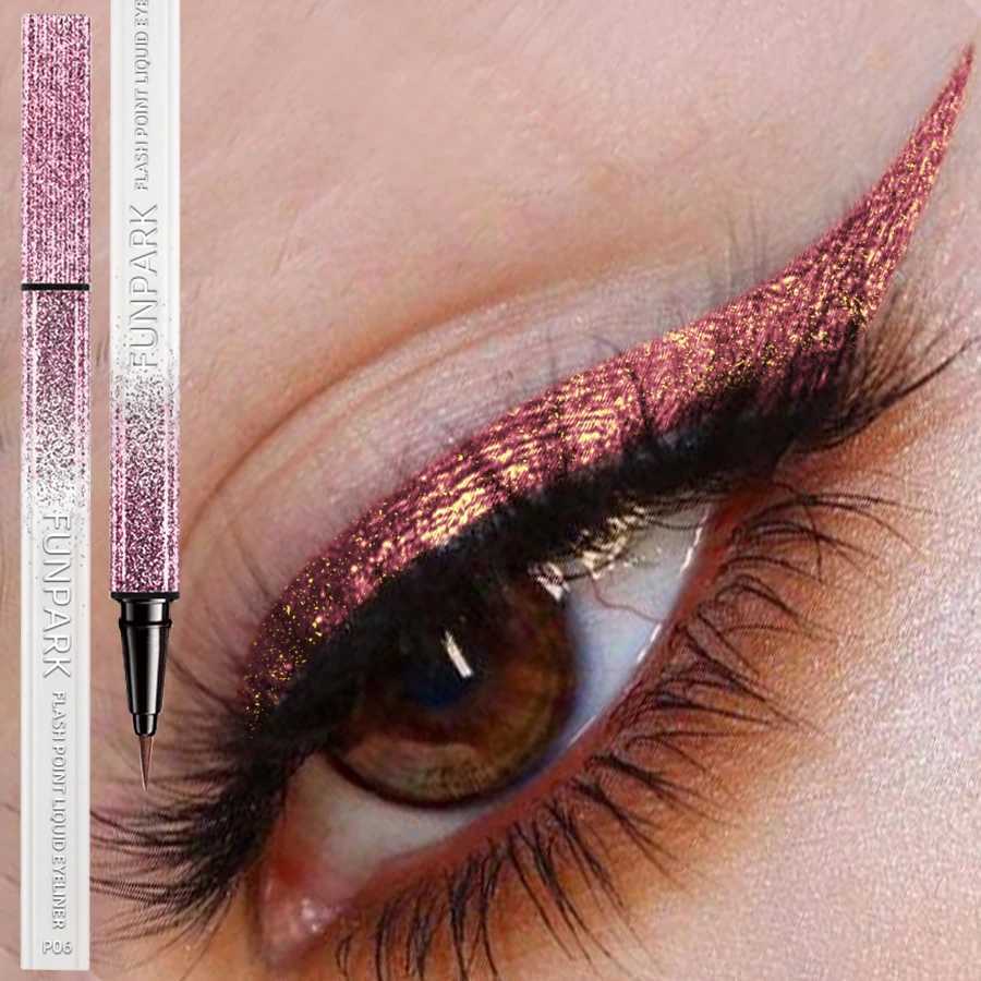 1PC Ultrafne Glitter Pink Eyeliner Waterproof Liquid Korean Makeup for Women Quick Dry Smooth Eye Liner Long Lasting Eye PenL251024