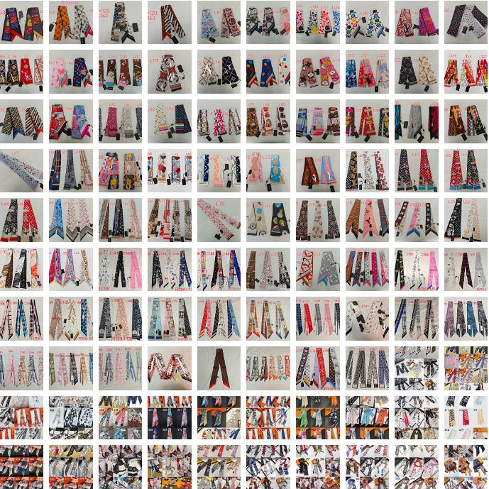 Hundreds Styles Designer Scarf for Women 100% Silk Scarf Designers Multiple Uses Handle Scarves Fashion Shoulder Backpack Luggage Ribbon Hair Headscarf