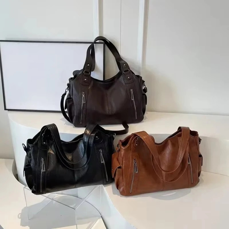 Soft Interior Compartment Shoulder Bags High Quality Contrasting Colors Crossbody Bags for Women Fashion Pu Leather Handbags 251023ww