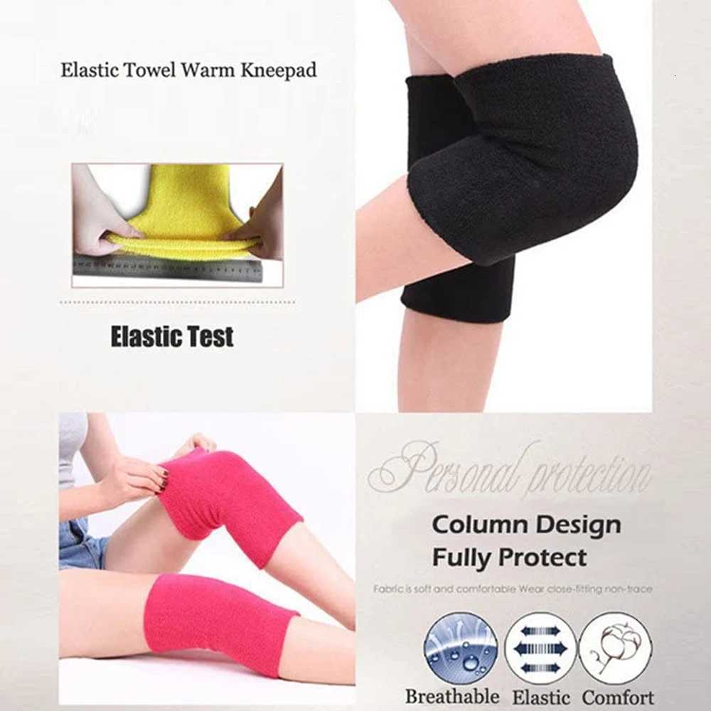 Unisex Elastic Towel Knee Pads Elderly Knee Barce Support Sports Warm Thermal Knee Sleeves for Arthritis Relief 1PairW251024