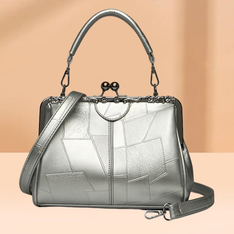 Autumn and winter new women's crossbody bag luxury handbag fresh style designer bag fashionable trend splicing leather women's shoulder bag