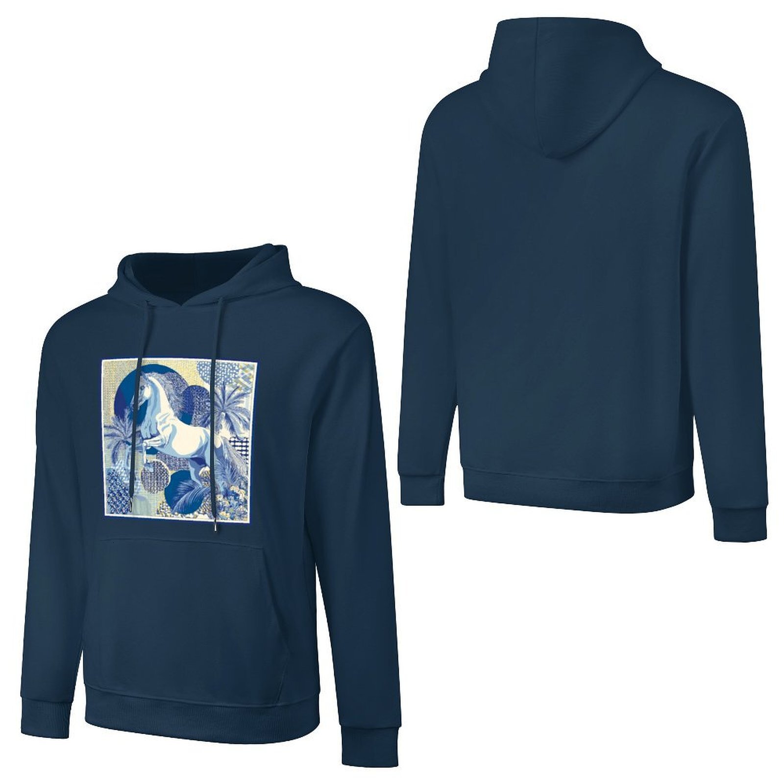H Designer Fall Winter Hoodie Luxury Horse Print Design Unisex Long Sleeve Streetwear Hip Hop Oversized Fit Hoodie Men's Fashion Apparel H48