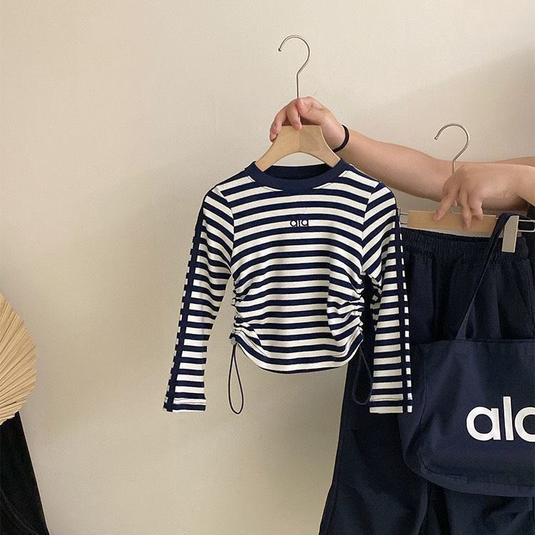 luxury kids clothing Girls Autumn Clothes Set 2025, Striped Long Sleeve Tee and Trousers, Fashion Style 2-Piece